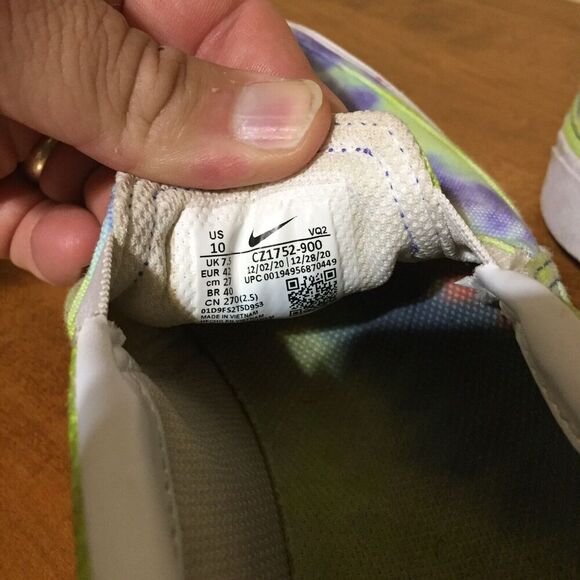 Nike Court Legacy Shoes Women's Size 9 Sneakers CZ1752 900 Slip On Tie Dye - Picture 5 of 7